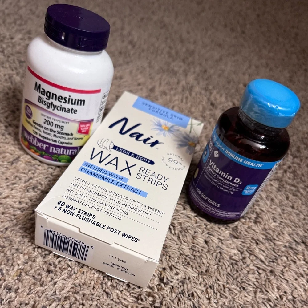 Nair Wax Ready Strips, Vitamin D3, Magnesium